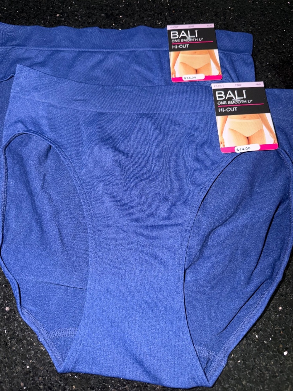 Bali One Smooth U HI-Cut Panties DF2362 Navy Size M/6 Hi Cut Seamless